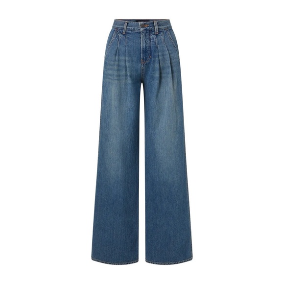 Veronica Beard Wide-Leg Blue Jeans - Picture 1 of 11